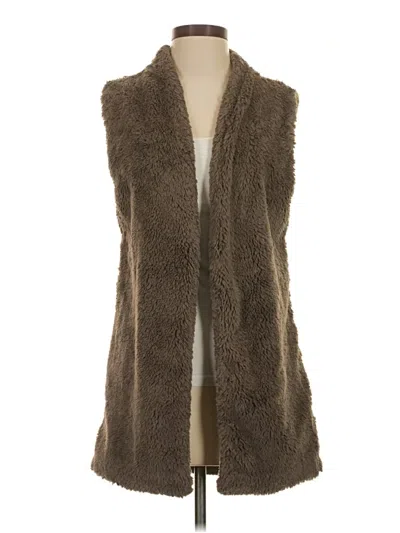 Pre-owned Hinge Faux Fur Vest In Brown