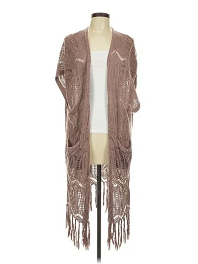 Pre-owned Hinge Kimono In Brown