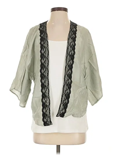 Pre-owned Hinge Kimono In Green