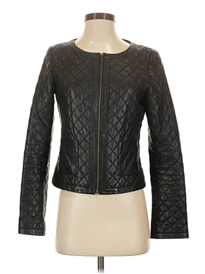 Pre-owned Hinge Leather Jacket In Black