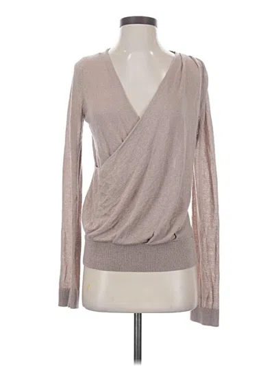 Pre-owned Hinge Long Sleeve Top Gray Cowl Neck Tops