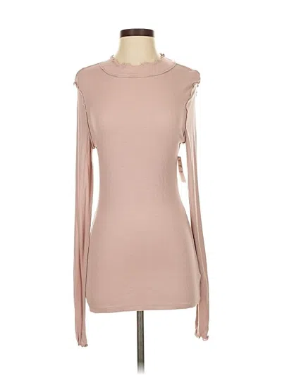 Pre-owned Hinge Long Sleeve Turtleneck In Brown