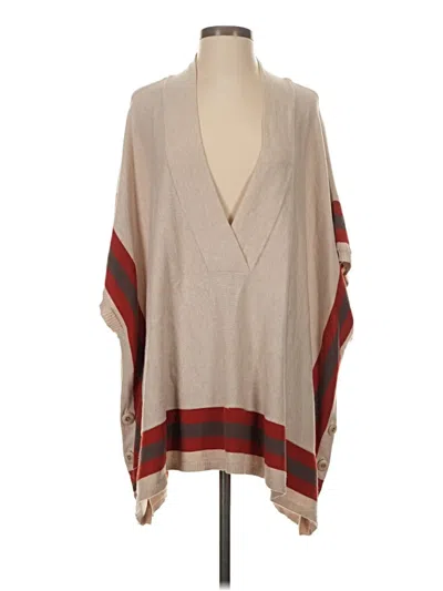Pre-owned Hinge Poncho In Brown