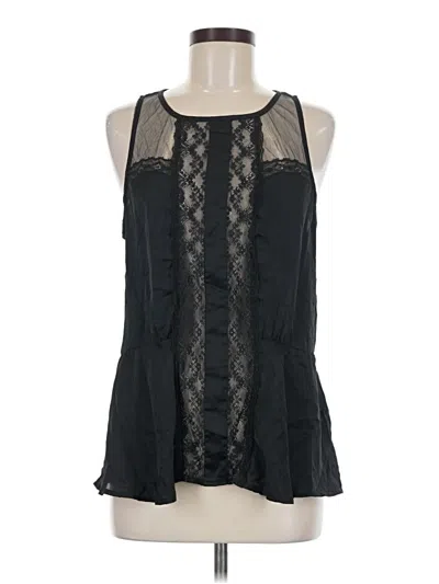 Pre-owned Hinge Sleeveless Blouse In Black