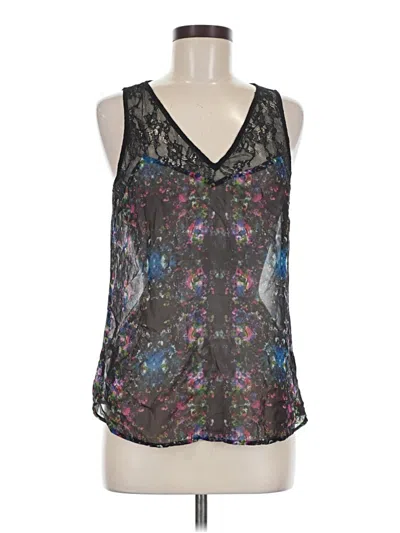 Pre-owned Hinge Sleeveless Blouse In Black