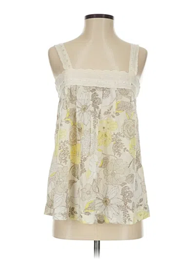 Pre-owned Hinge Sleeveless Blouse In White