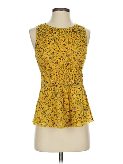 Pre-owned Hinge Sleeveless Blouse In Yellow