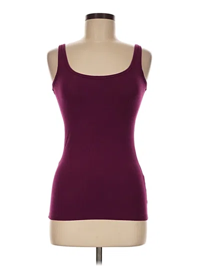 Pre-owned Hinge Tank Top Burgundy Strapless Neckline Tops