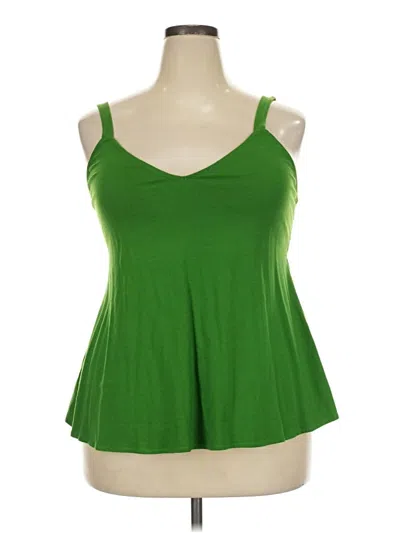 Pre-owned Hinge Tank Top Green Strapless Neckline Tops
