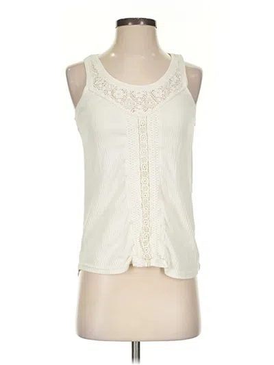 Pre-owned Hinge Tank Top Ivory Halter Neckline Tops In White