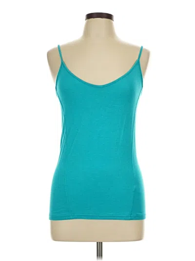Pre-owned Hinge Tank Top Teal Sweetheart Neckline Tops In Blue