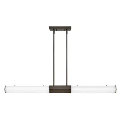 Hinkley 1 - Ligh Kitchen Island Modern Linear Led Pendant In Black Oxide