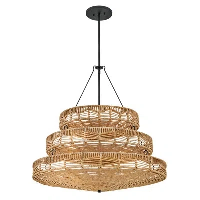 Hinkley 13 - Light Unique Tiered Chandelier In Black