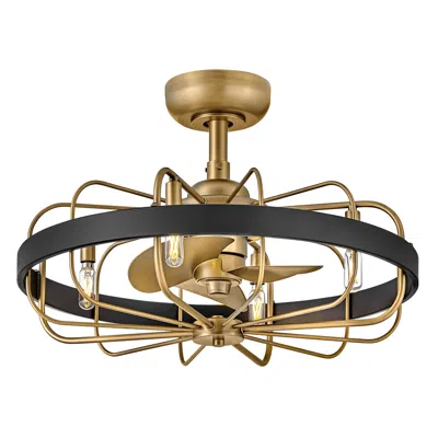 Hinkley 22"  Eli Heritage Brass Led Fandelier Ceiling Fan With Remote