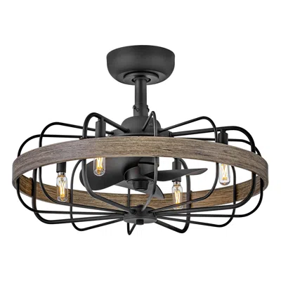 Hinkley 22"  Eli Matte Black Led Fandelier Ceiling Fan With Remote