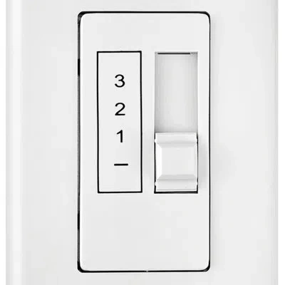 Hinkley 3 Speed Slide Fan Wall Control In White