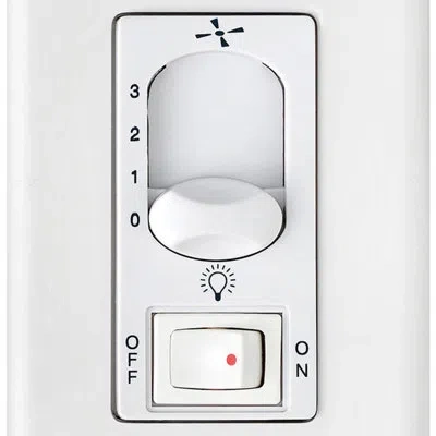 Hinkley 3 Speed Slide Fan Wall Control In White W/ On/off Switch