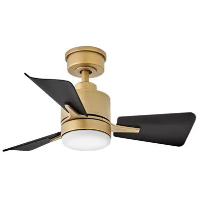 Hinkley 30"  Atom Heritage Brass And Black Led Ceiling Fan With Remote