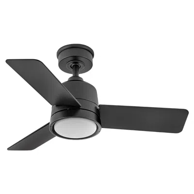 Hinkley 36"  Chet Matte Black Wet Rated Led Ceiling Fan With Remote