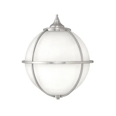Hinkley 3-light Glass Globe Pendant In Brushed Nickel