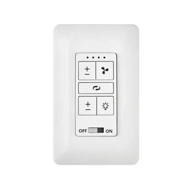 Hinkley 4 Speed Dc Button Fan Wall Control In White