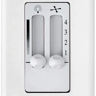 Hinkley 4 Speed Dual Slide Fan Wall Contol In White