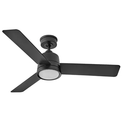 Hinkley 48"  Chet Matte Black Wet Rated Led Ceiling Fan With Remote