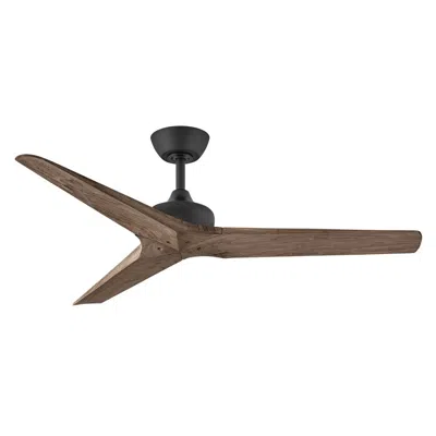 Hinkley 52"  Chisel Matte Black Damp Rated Smart Ceiling Fan