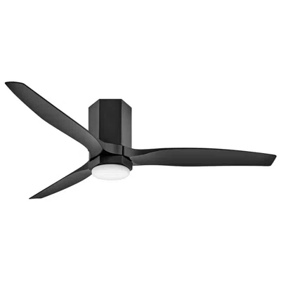 Hinkley 52"  Facet Matte Black Led Smart Outdoor Ceiling Fan