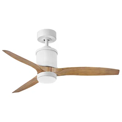 Hinkley 52"  Hover Matte White And Koa Wet-rated Led Smart Ceiling Fan