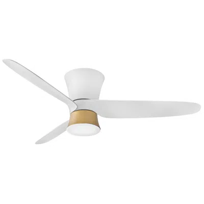 Hinkley 52"  Neo Matte White Wet Rated Led Hugger Smart Ceiling Fan