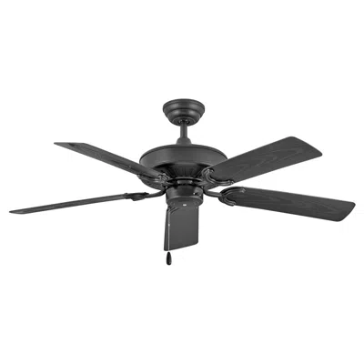 Hinkley 52"  Oasis 5-bade Matte Black Ceiling Fan With Pull Chain