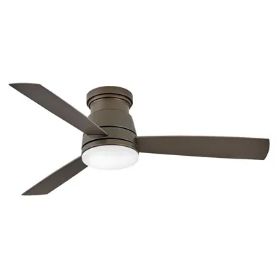 Hinkley 52"  Trey Metallic Matte Bronze Wet Led Hugger Ceiling Fan
