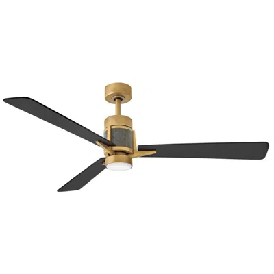 Hinkley 56" Atticus Heritage Brass And Black Led Smart Ceiling Fan