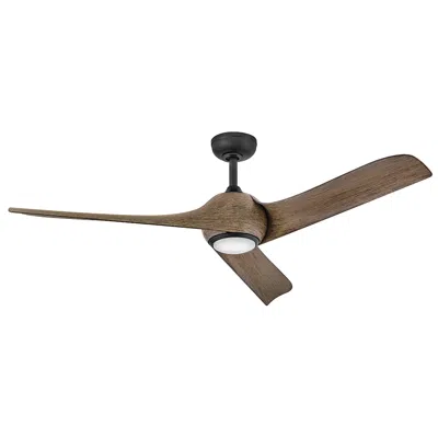 Hinkley 56" Tiburon Black Led Smart Ceiling Fan W/ Driftwood Blades
