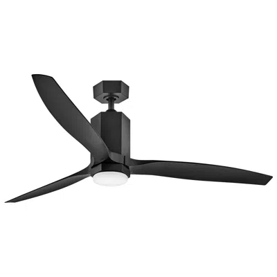 Hinkley 60"  Facet Matte Black Led Smart Outdoor Ceiling Fan