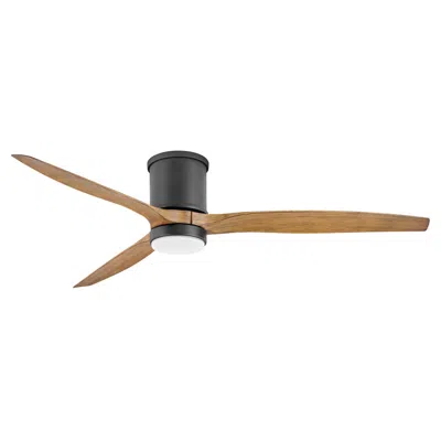 Hinkley 60"  Hover Matte Black Wet-rated Led Hugger Smart Ceiling Fan
