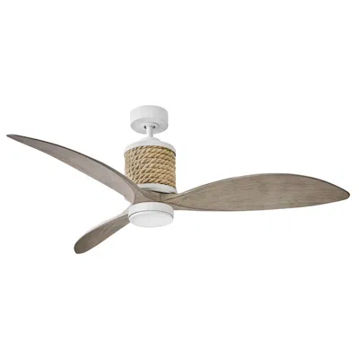 Hinkley 60"  Marin Matte White Led Smart Ceiling Fan With Wall Control