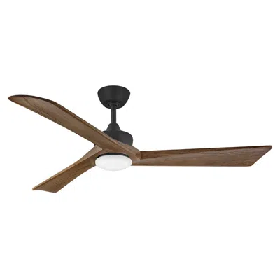 Hinkley 60"  Sculpt Matte Black Outdoor Led Smart Ceiling Fan