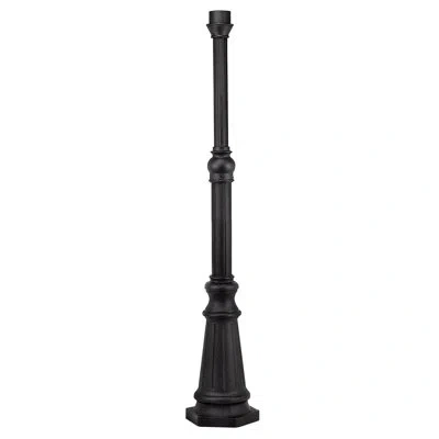 Hinkley 6.5 Ft Surface Mount Aluminum Post Base - Black In Matte Black;satin Black