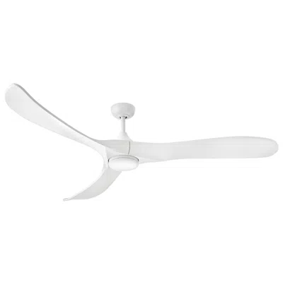 Hinkley 72" Swell Illuminated Matte White Led Smart Ceiling Fan