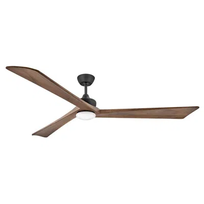 Hinkley 80"  Sculpt Matte Black Outdoor Led Smart Ceiling Fan