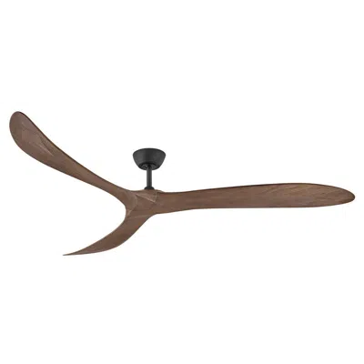 Hinkley 80"  Swell Matte Black Damp Rated Smart Ceiling Fan With Remote