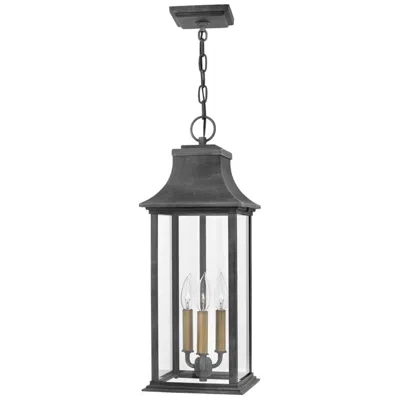 Hinkley Adair 23" High Aged Zinc Outdoor Hanging Light