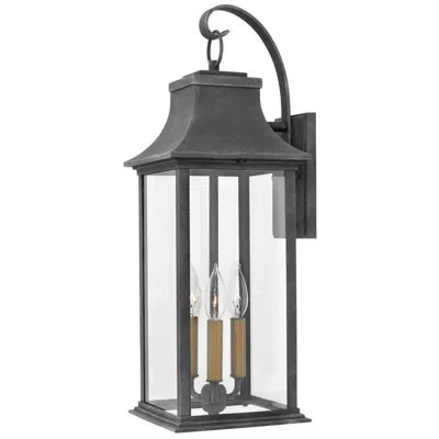 Hinkley Adair 24 1/2" High Aged Zinc Outdoor Wall Light