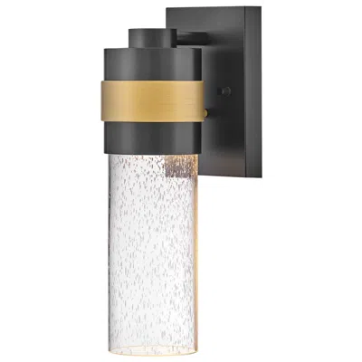 Hinkley Albie 12 3/4" High Black And Brass Led Outdoor Wall Light
