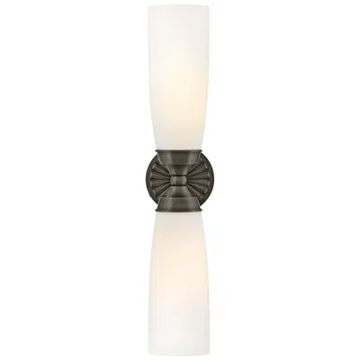 Hinkley Alexis Large Two Light Sconce 24" Black Oxide