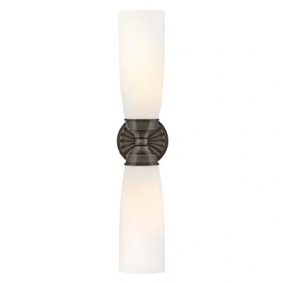 Hinkley Alexis Large Two Light Sconce In Black Oxide