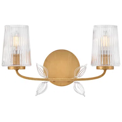 Hinkley Aliso Small Two Light Vanity 16" Distressed Brass