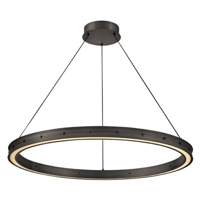 Hinkley Althea 38" Wide Satin Black Led Ring Chandelier